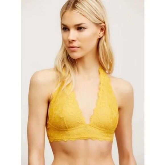Free People 'Galloon' Lace Halter Bra - Picture 1 of 10